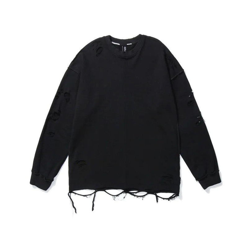 Blank Ripped Sweatshirt D001 - UncleDon JM