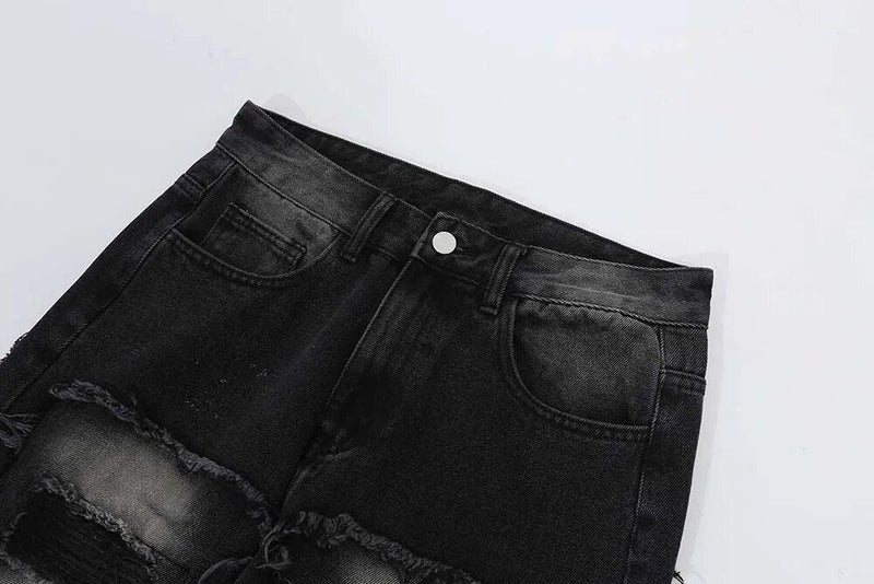 Broken Splicing Tassel Jeans 86794 - UncleDon JM
