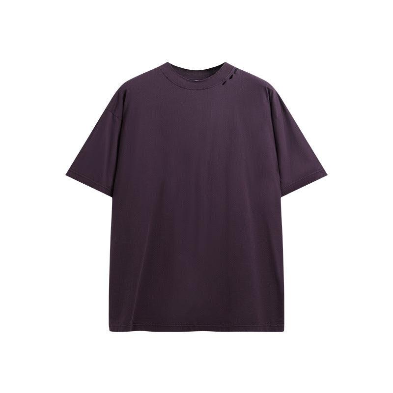 Embroidered T-shirt with Semi-high Collar 3053S24 - UncleDon JM