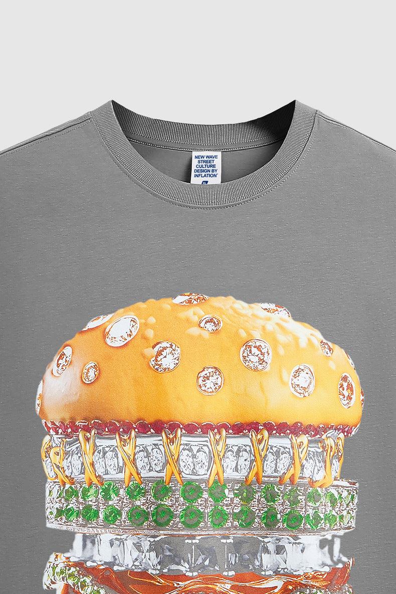 Fun Hamburger Printed T-shirt 3073S24 - UncleDon JM