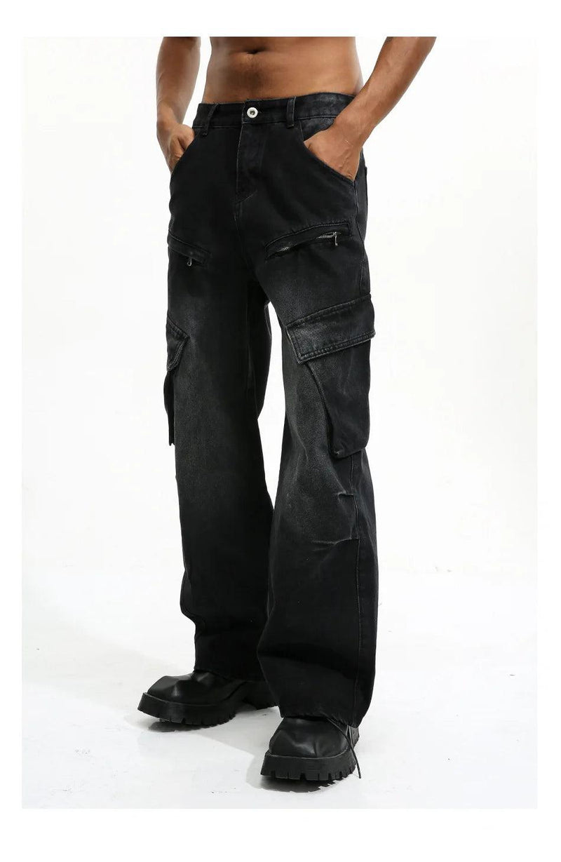 Large Pocket Straight Jeans 603 - UncleDon JM