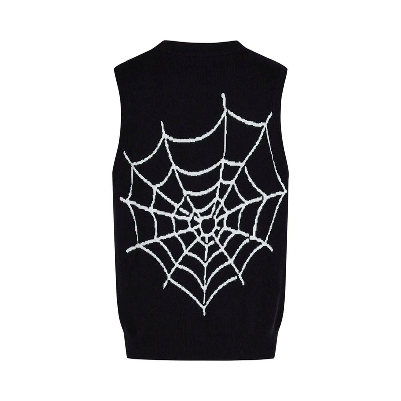 Spider Jacquard Sweater Vest GM2306 - UncleDon JM