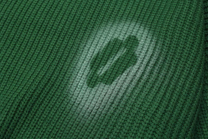 Spray Painted Logo Round Neck Sweater H140 - UncleDon JM