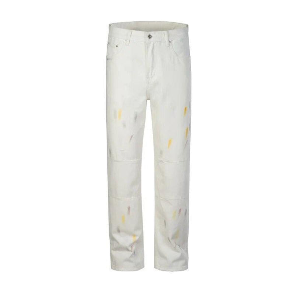 White Splash Paint Graffiti Jeans FJ027 - UncleDon JM