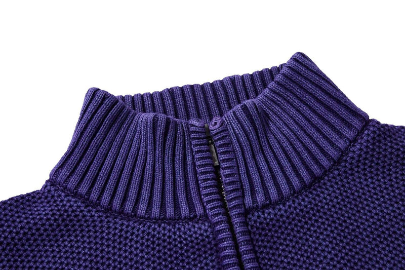 Zip Up Turtleneck Knitted Sweater YH-23008 - UncleDon JM