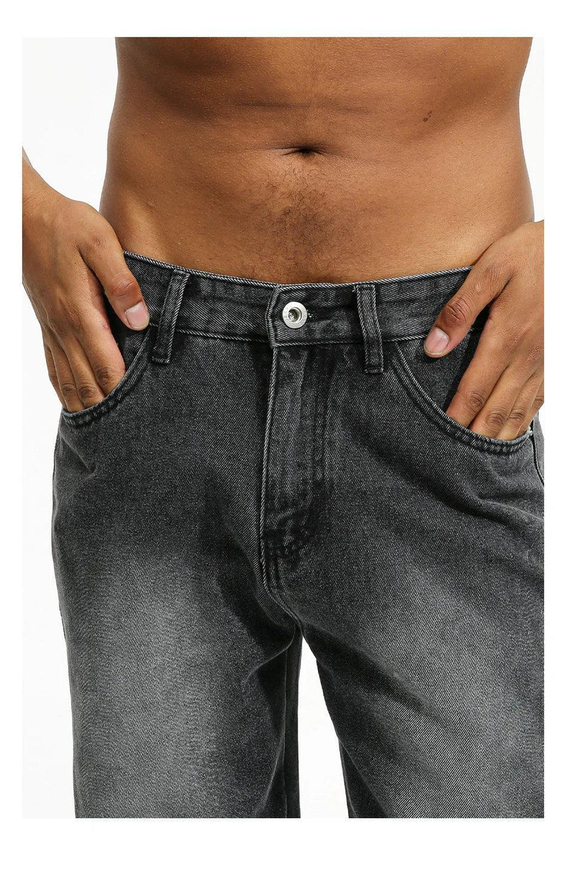 Straight Leg Zipper Skinny Jeans B602 - UncleDon JM