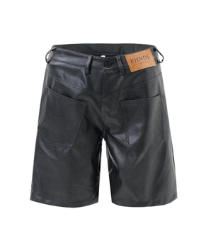 Tung Sung Vintage-Inspired Reverse-Wear Shiny PU Leather Shorts - Tung Sung