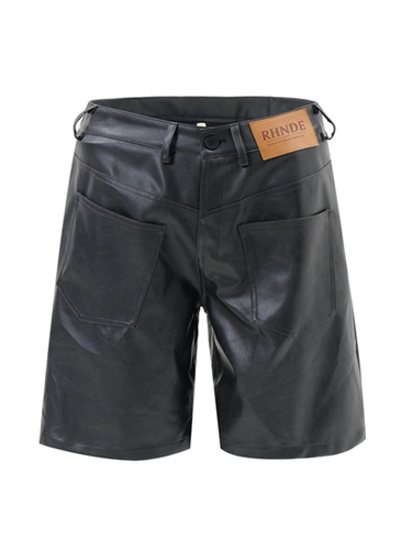 Tung Sung Vintage-Inspired Reverse-Wear Shiny PU Leather Shorts - Tung Sung