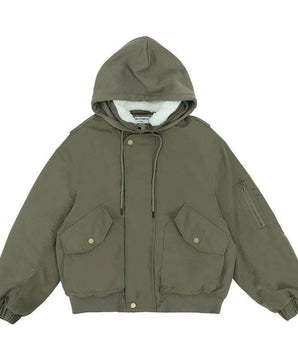 Tung Sung Rugged Hooded Workwear Coat with Multi-Pockets & Thickened Design - Tung Sung