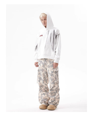 Tung Sung Gradient-Dyed Embroidery Cropped Hoodies - Tung Sung