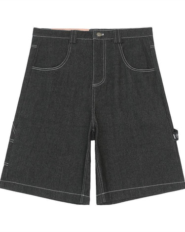 Tung Sung Street Dance Loose Over-the-Knee Raw Jorts - Tung Sung