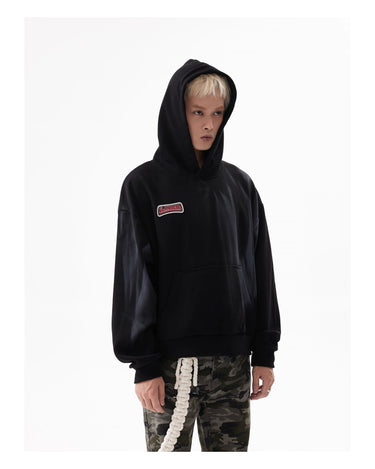 Tung Sung Gradient-Dyed Embroidery Cropped Hoodies - Tung Sung