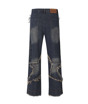 Tung Sung Starry Patchwork Denim Jeans - Tung Sung