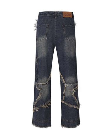 Tung Sung Starry Patchwork Denim Jeans - Tung Sung