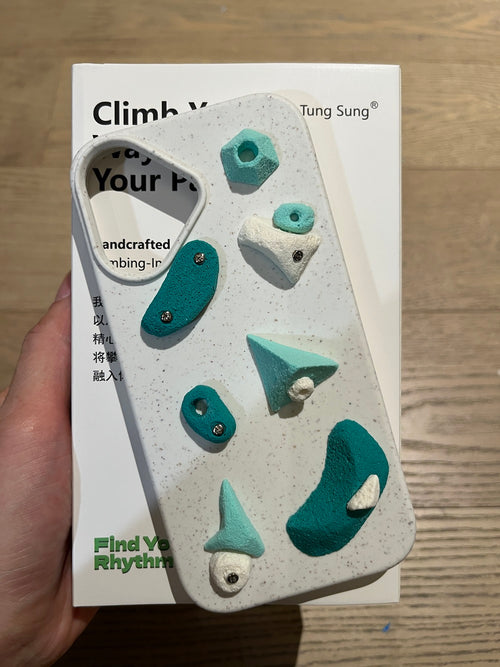 Tung Sung Handmade Climbing Hold Phone Case ''Green'' - A5