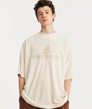 Tung Sung Textured Embroidered Terrycloth Oversized Tee - Tung Sung