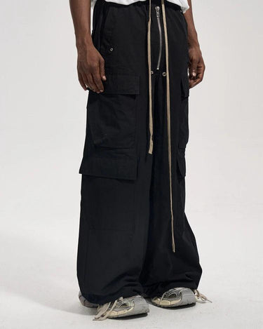 Tung Sung Black Zipper Fly Cargo Pants - Tung Sung