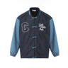 Tung Sung The Chinese Knot Button Contrast Patchwork Varsity Jacket - Tung Sung