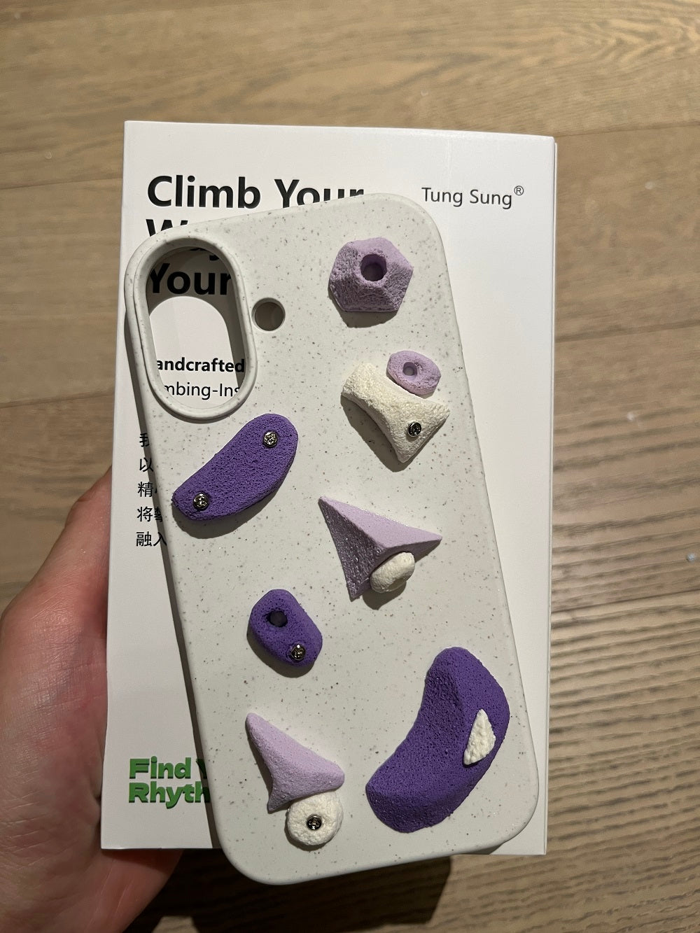 Tung Sung Handmade Climbing Hold Phone Case ''Purple'' - A4