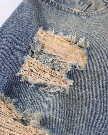 Tung Sung Distressed Ripped Jorts - Tung Sung