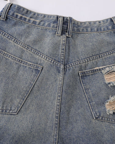 Tung Sung Distressed Ripped Jorts - Tung Sung