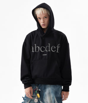 Tung Sung Vintage Embroidered Letters - Simple & Versatile Casual Short Hoodies - Tung Sung