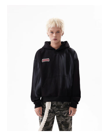 Tung Sung Gradient-Dyed Embroidery Cropped Hoodies - Tung Sung