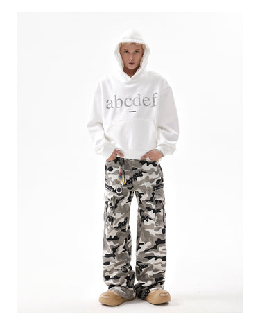 Tung Sung Vintage Embroidered Letters - Simple & Versatile Casual Short Hoodies - Tung Sung