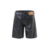 Tung Sung Vintage-Inspired Reverse-Wear Shiny PU Leather Shorts - Tung Sung