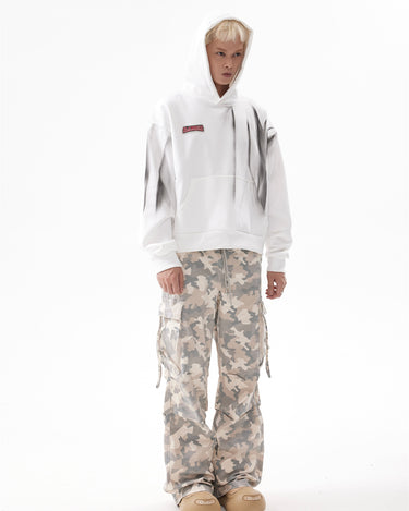 Tung Sung Gradient-Dyed Embroidery Cropped Hoodies - Tung Sung