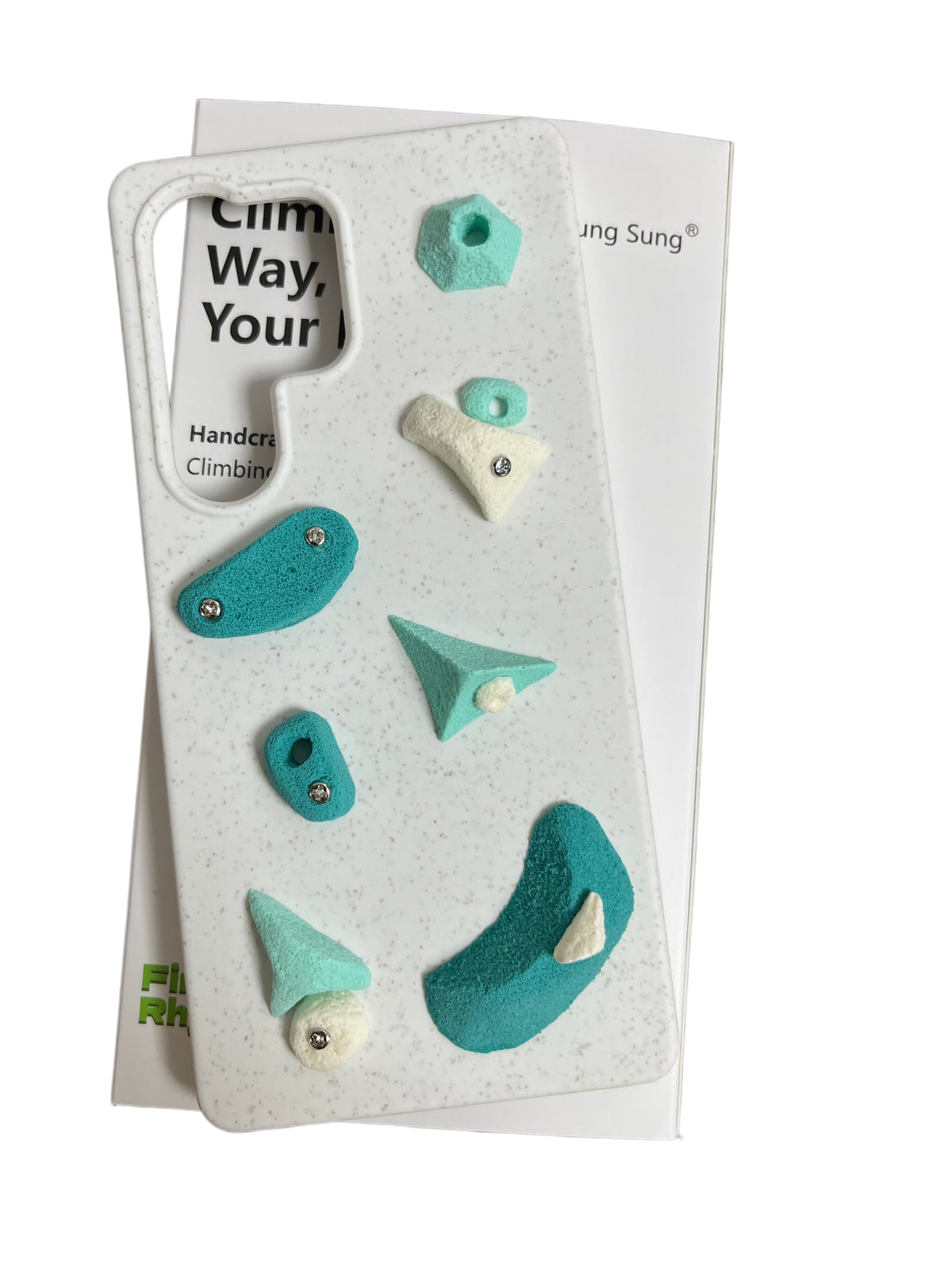 Tung Sung Handmade Climbing Hold Phone Case ''Green'' - A5