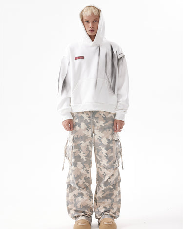 Tung Sung Gradient-Dyed Embroidery Cropped Hoodies - Tung Sung