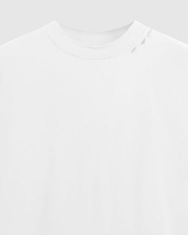 Tung Sung Distressed Small Turtleneck Embroidered Tee - Tung Sung