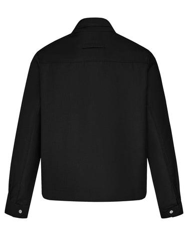 Tung Sung Black Short Jacket with Diagonal Zip Closure - Tung Sung