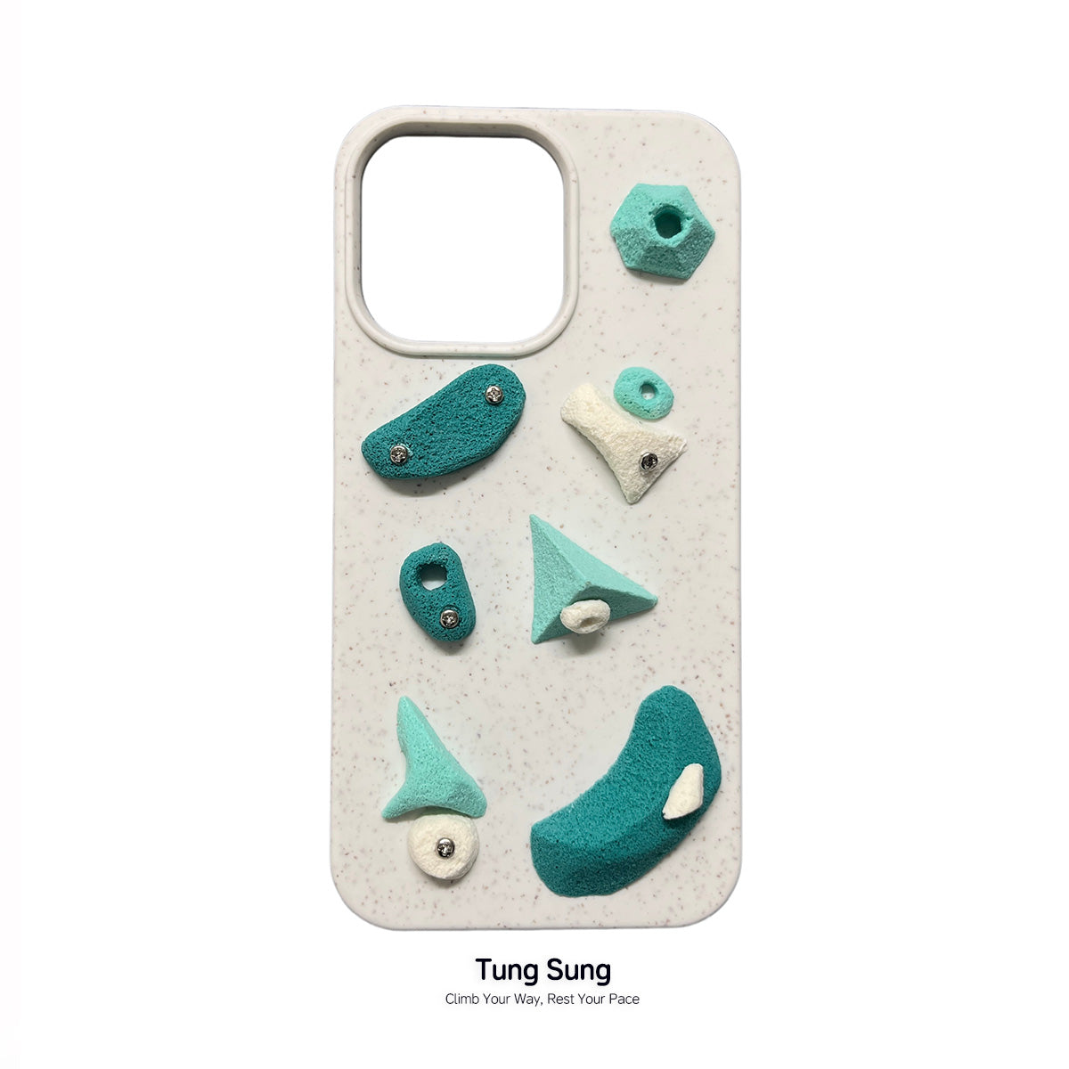 Tung Sung Handmade Climbing Hold Phone Case ''Green'' - A5