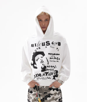 Tung Sung Retro Slogan Statement Cropped Hoodies - Tung Sung