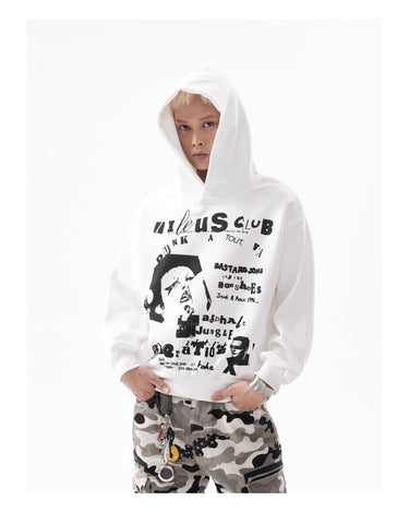 Tung Sung Retro Slogan Statement Cropped Hoodies - Tung Sung