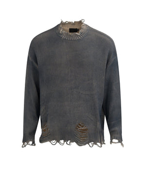 Tung Sung Distressed Cut-Out Pullover Knit