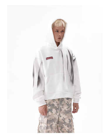 Tung Sung Gradient-Dyed Embroidery Cropped Hoodies - Tung Sung