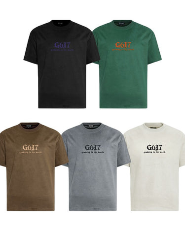 Tung Sung Summer Minimalist Lettered Heavyweight Suede Tee in 5 Colors - Tung Sung