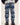 Tung Sung Spliced Fringed Pleated Denim Jeans - Tung Sung