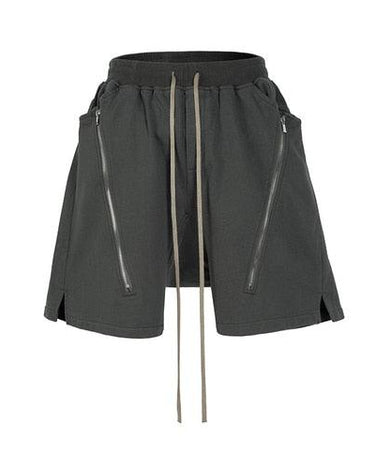 Tung Sung Dual-Zipper Split Hem Terry Shorts - Tung Sung