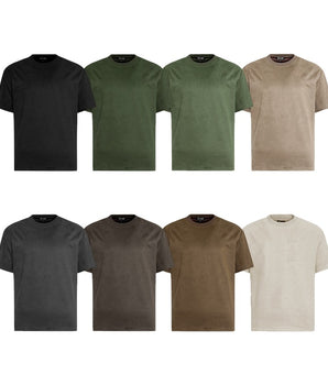 Tung Sung Solid Suede Short-Sleeve Tee in 7 Colors - Tung Sung