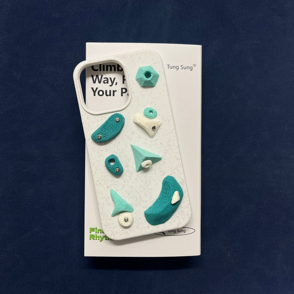 Tung Sung Handmade Climbing Hold Phone Case ''Green'' - A5