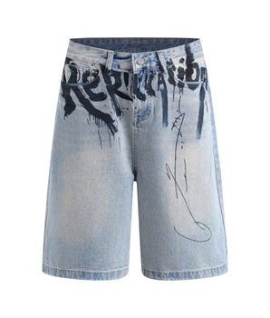 Tung Sung Graffiti Washed Jorts - Tung Sung