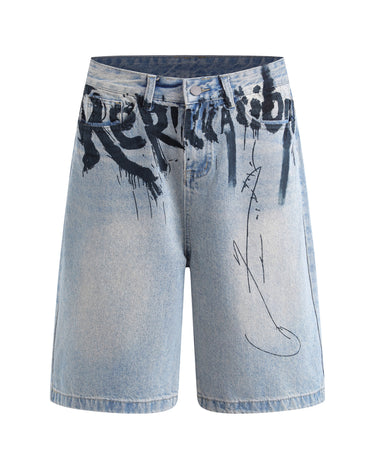 Tung Sung Graffiti Washed Jorts - Tung Sung