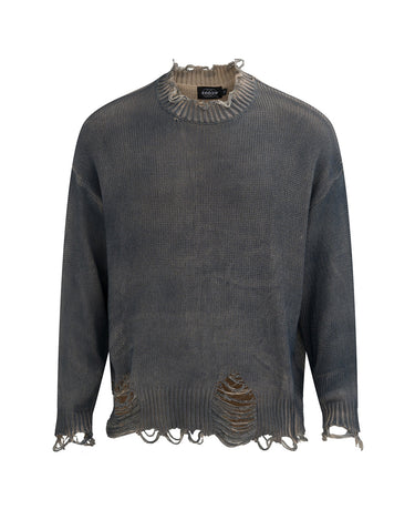 Tung Sung Distressed Cut-Out Pullover Knit - Tung Sung