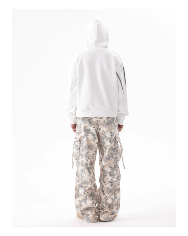 Tung Sung Gradient-Dyed Embroidery Cropped Hoodies - Tung Sung