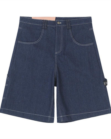 Tung Sung Street Dance Loose Over-the-Knee Raw Jorts - Tung Sung