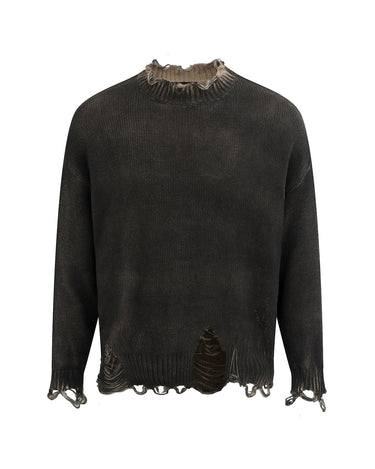 Tung Sung Distressed Cut-Out Pullover Knit - Tung Sung